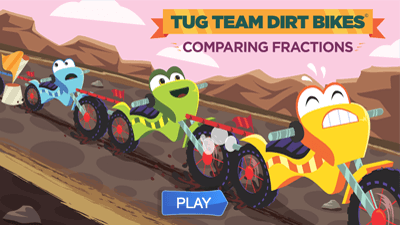 Dirt Bike Comparing Fractions